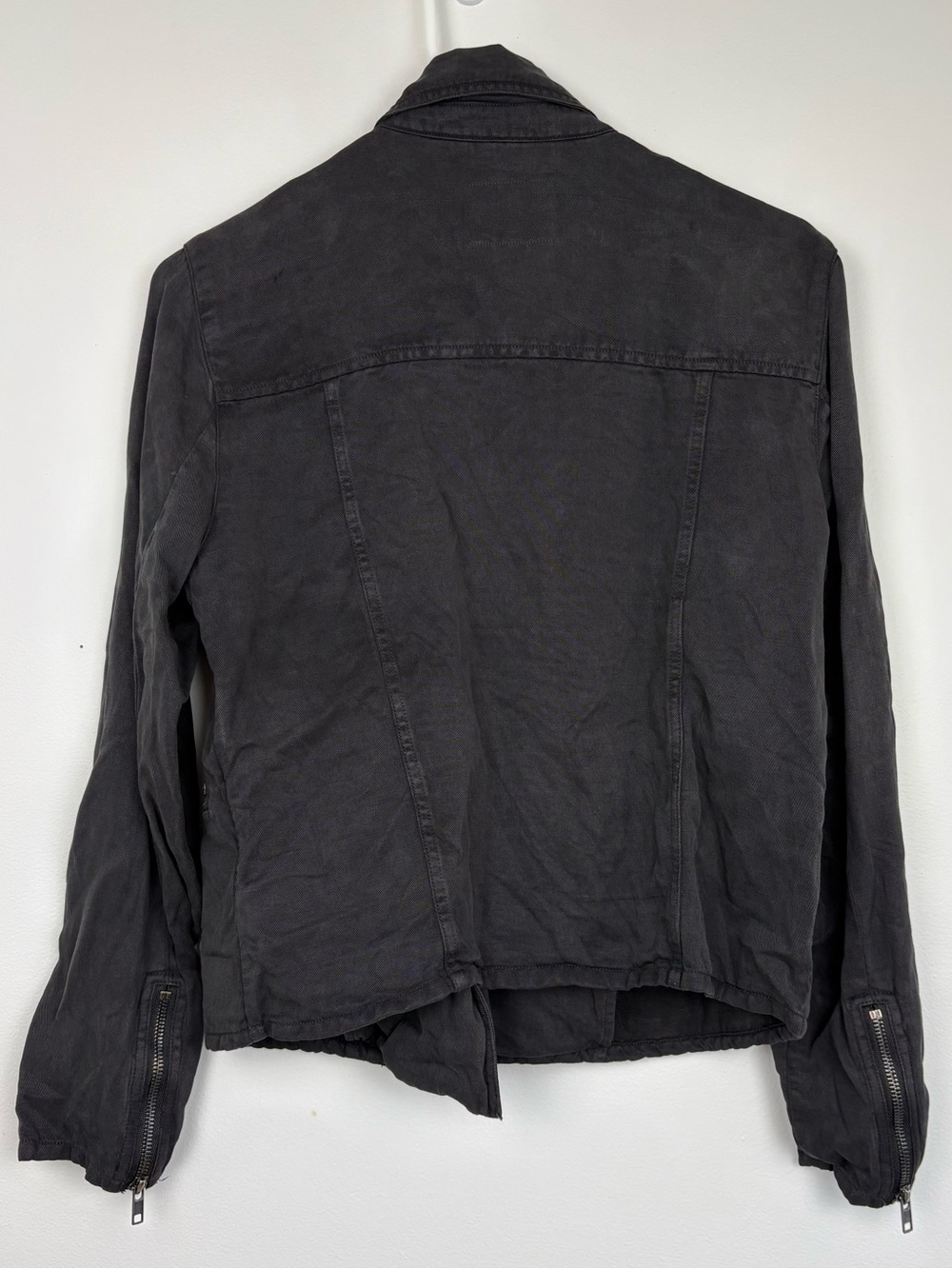 Rails Asymmetric Coal Moto Jacket Medium Good Condition Edgy Mod Bikercore Chic - Picture 6 of 8